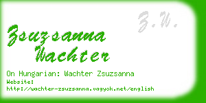 zsuzsanna wachter business card